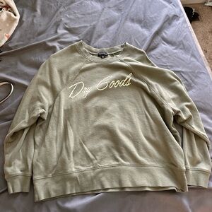 Dry goods size:xs green lightweight crewneck